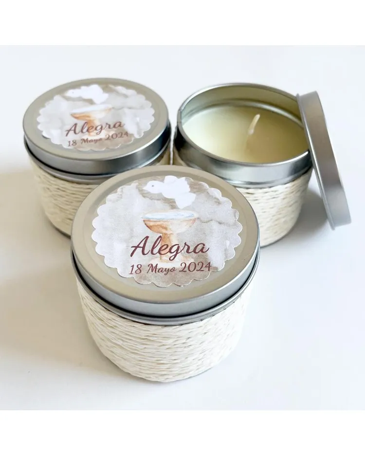 6 Detalles para invitados de bautizo velas olor