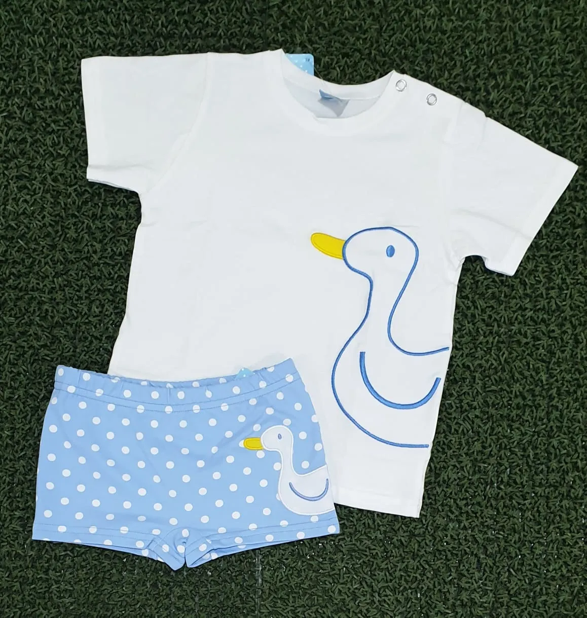 A Conjunto niño baño BOXER + CAMISETA  Patitos R390197