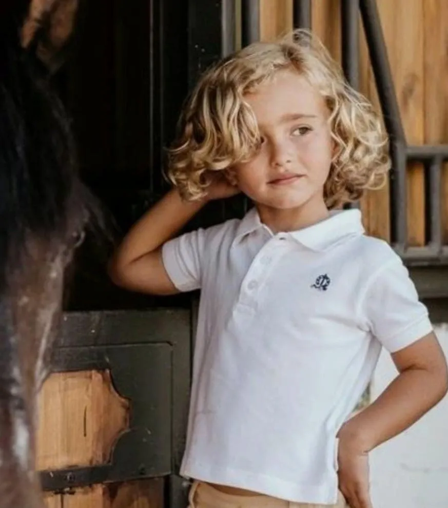 A Polo niño manga corta  NIÑO R150043 EL CABALLO Blanco