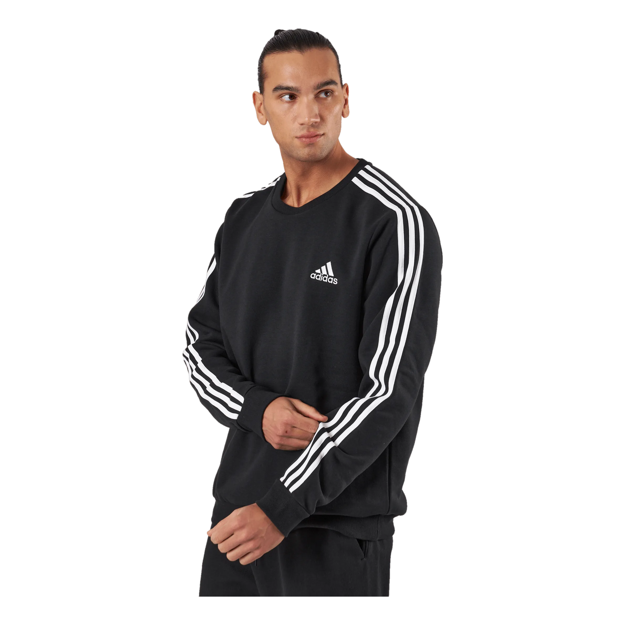 ADIDAS ESSENTIALS FLEECE 3STRIPES SWEATSHIRT BLACK