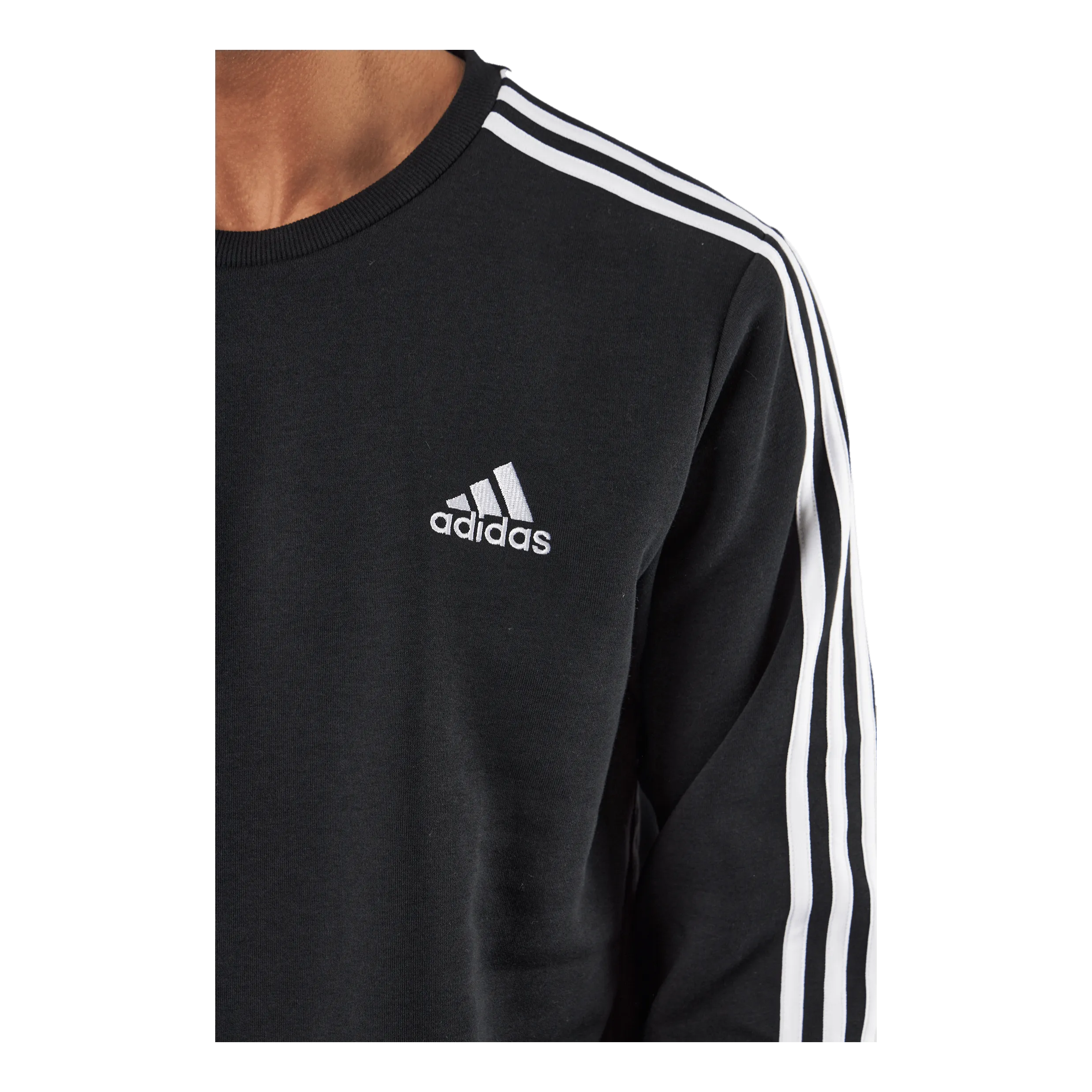 ADIDAS ESSENTIALS FLEECE 3STRIPES SWEATSHIRT BLACK