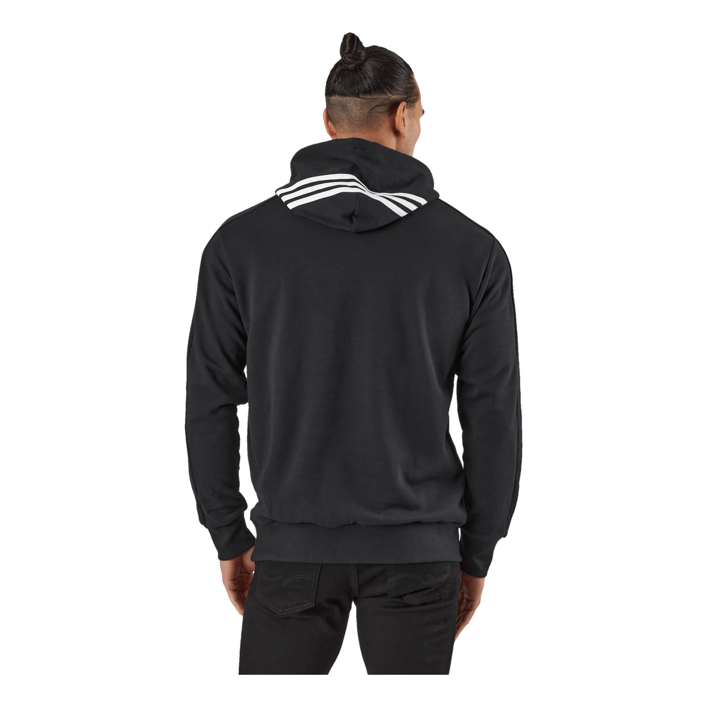 ADIDAS ESSENTIALS FRENCH TERRY 3STRIPES HOODIE BLACK
