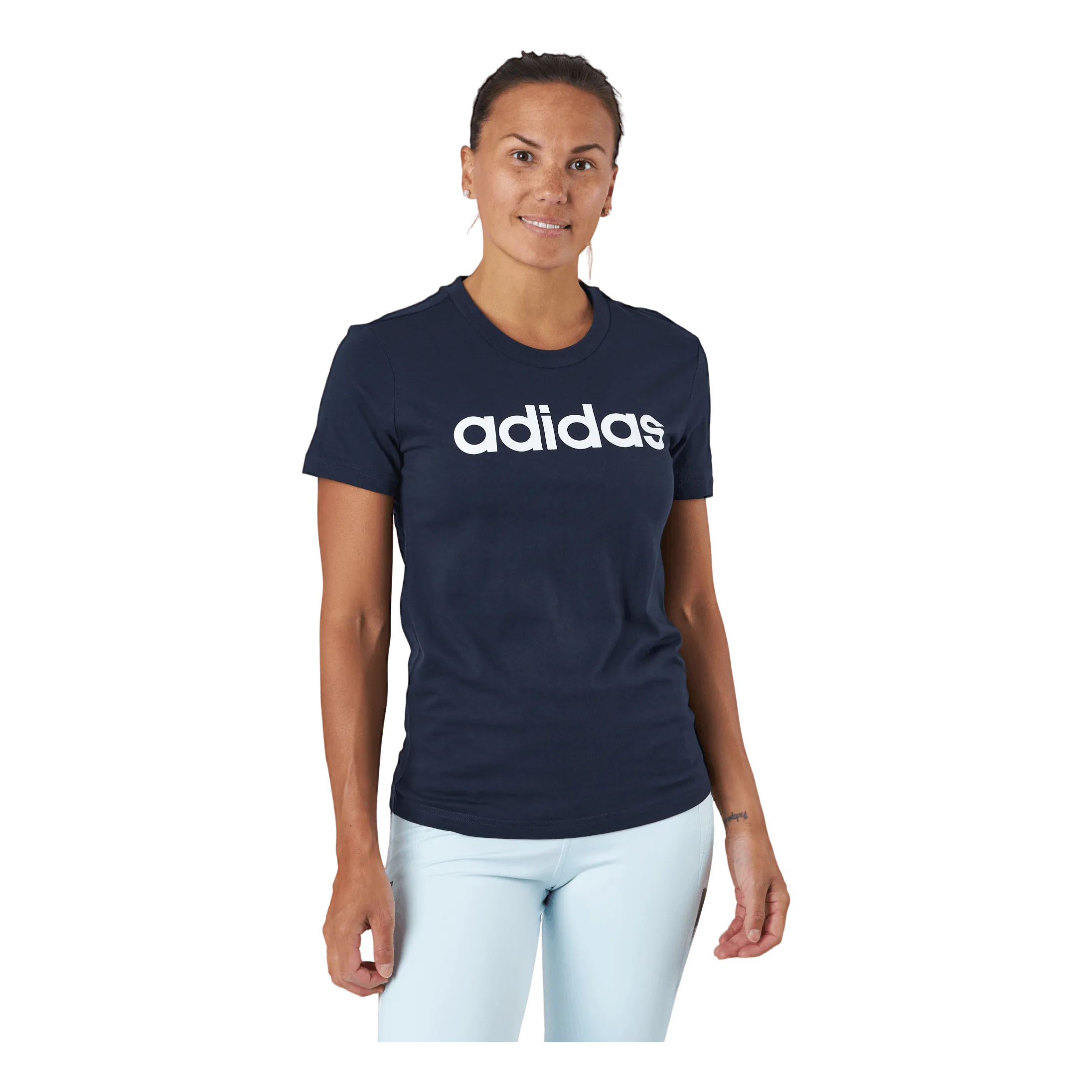 ADIDAS ESSENTIALS SLIM LOGO TSHIRT LEGEND INK / WHITE