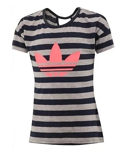 Adidas Original Camiseta Fun Graphic Niña (gris/negro/rosa)