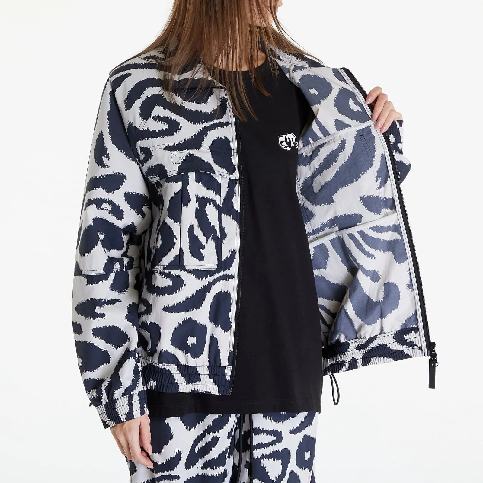 adidas Performance Stella McCartney x Woven Printed Track Top Chalk Pearl / Black