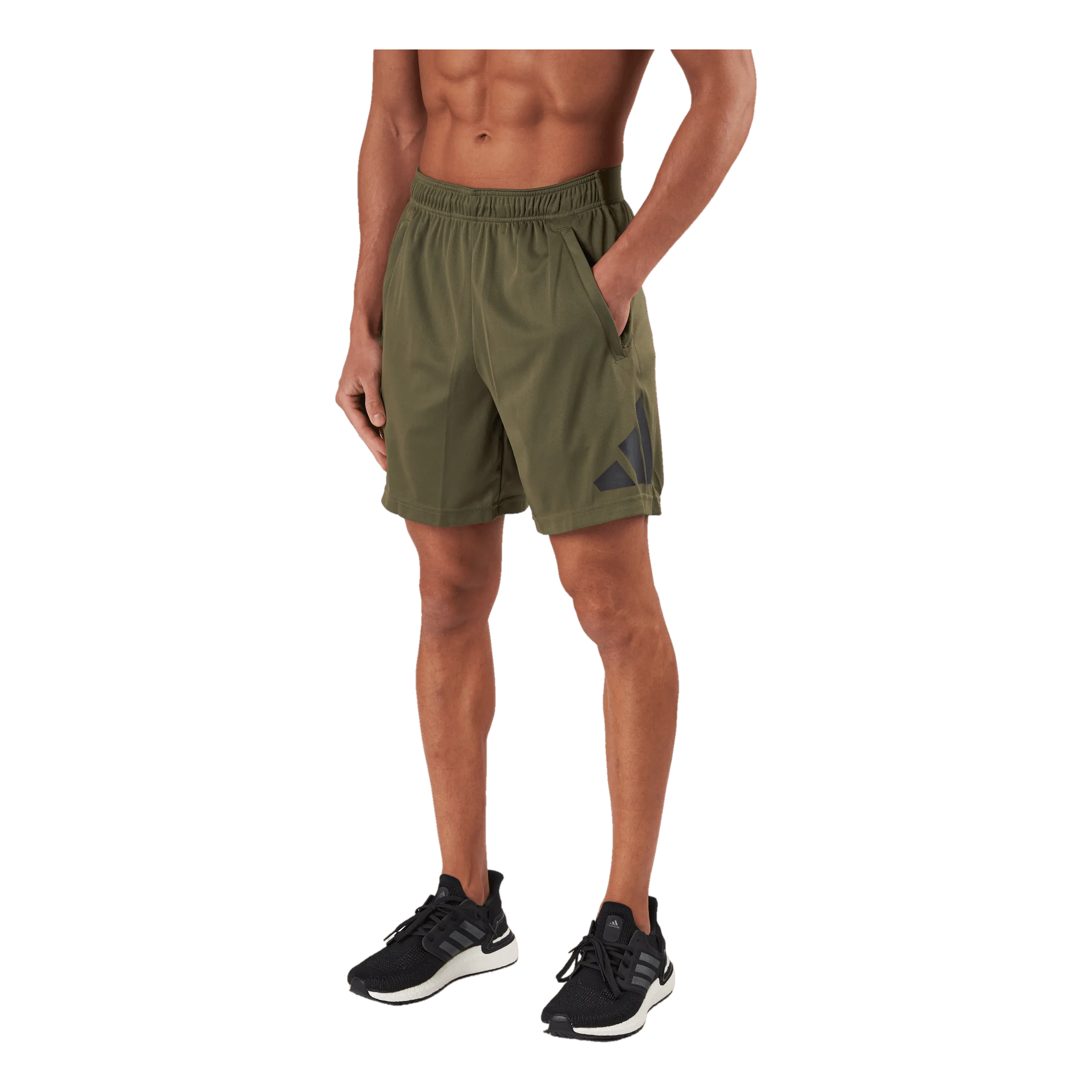Adidas Train Essentials Logo Training Shorts Olistr/Black