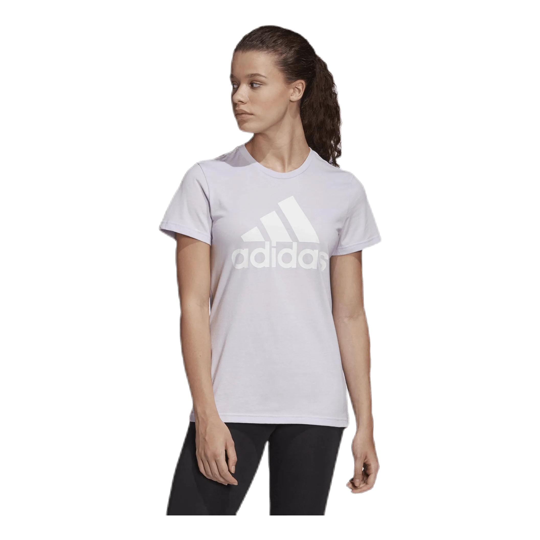 ADIDAS W BADGE OF SPORT COTTON TEE  REGULAR FIT PURPLE TINT
