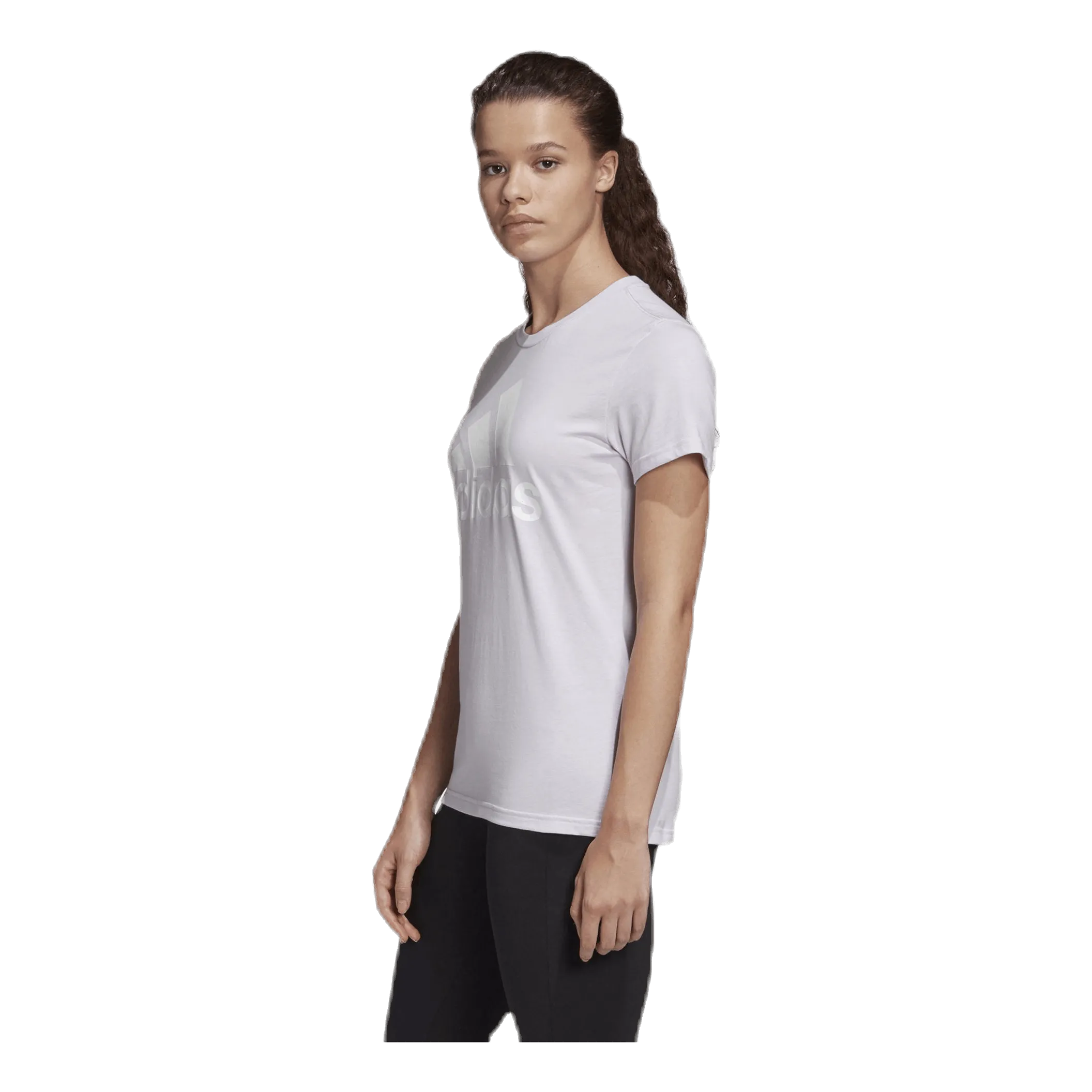 ADIDAS W BADGE OF SPORT COTTON TEE  REGULAR FIT PURPLE TINT