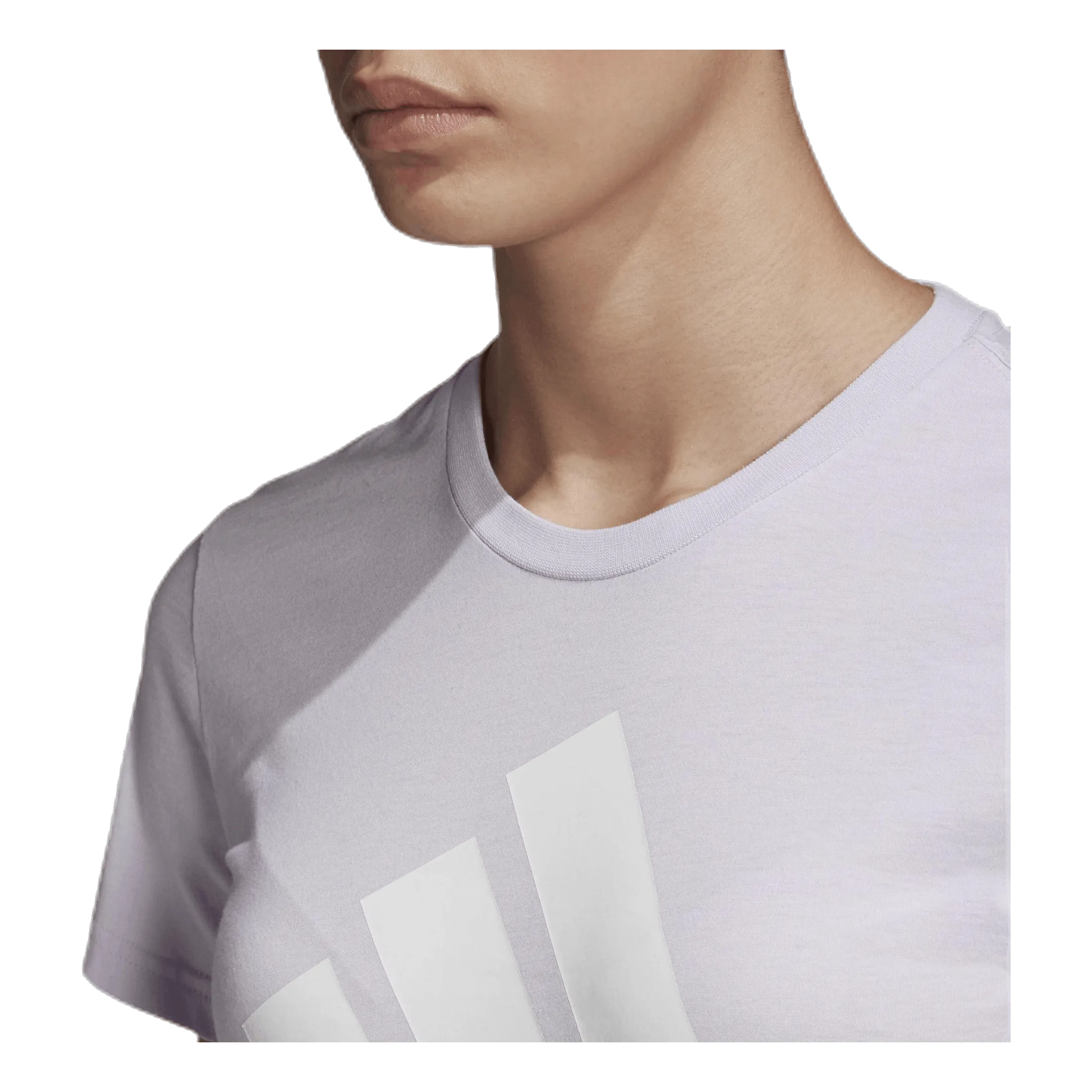 ADIDAS W BADGE OF SPORT COTTON TEE  REGULAR FIT PURPLE TINT
