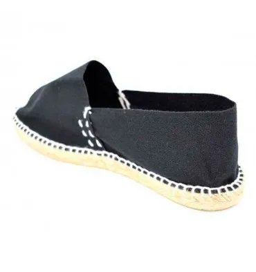 Alpargatas de esparto plana Made in Spain en negro
