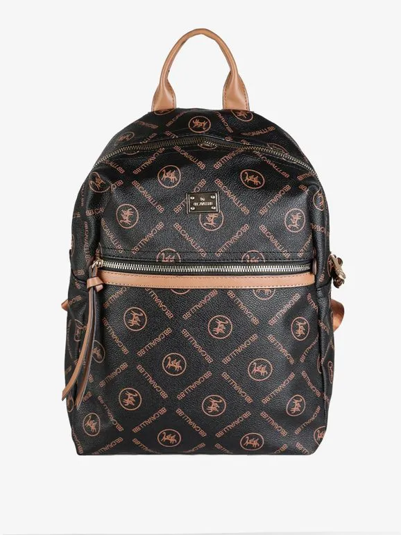 B.Cavalli Mochila de mujer con escritos.