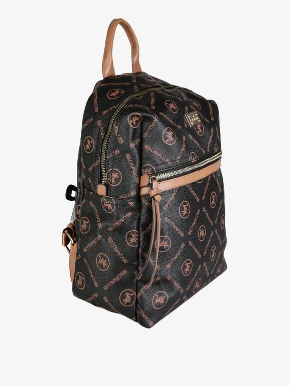 B.Cavalli Mochila de mujer con escritos.