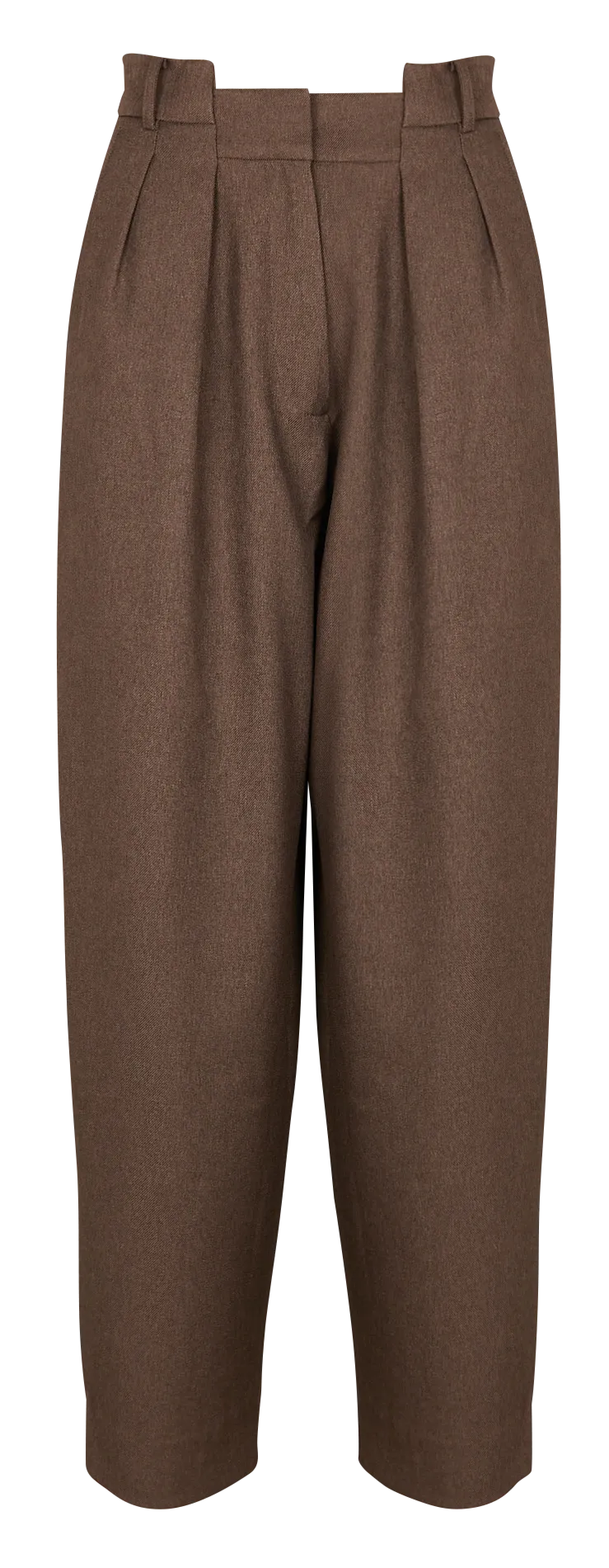 BERENICE PRUNE  PANTALóN RECTO Y ANCHO CON PINZAS EN MARRON