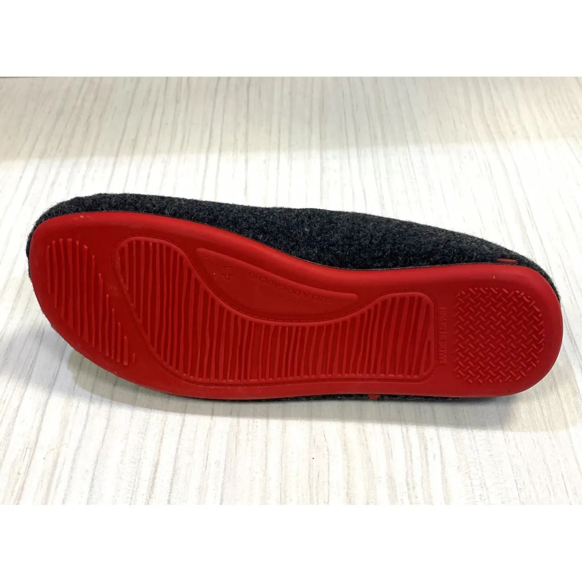 Biorelax St.Polk zapatilla de casa fieltro cerrada plantilla extraíble gris negra Bio17695