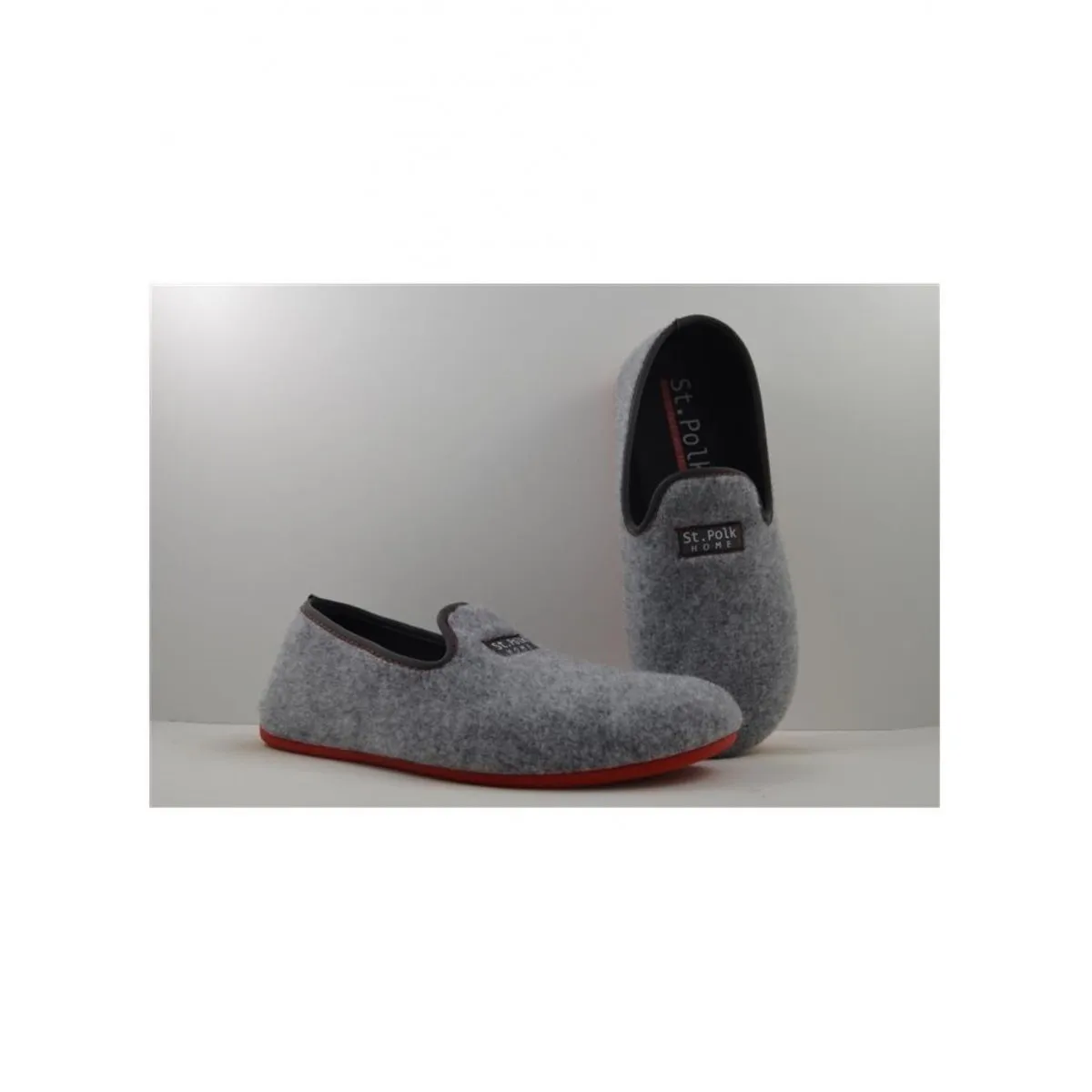 Biorelax St.Polk zapatilla de casa fieltro cerrada plantilla extraíble gris negra Bio17695