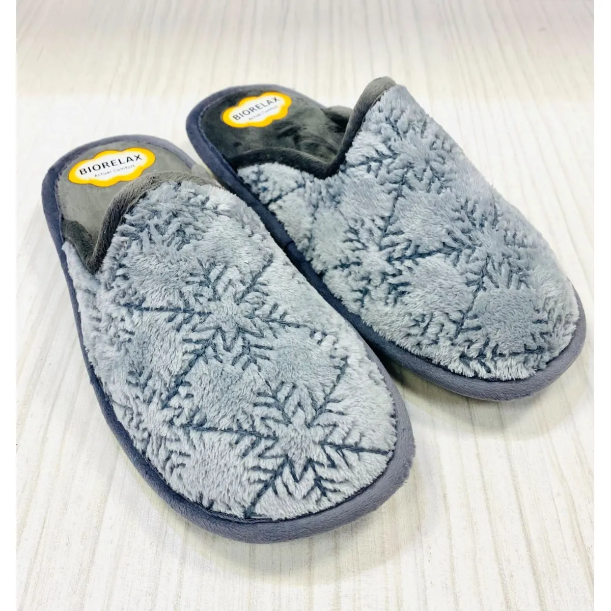 Biorelax zapatilla casa acolchada rebajas mujer copos nieve 4513