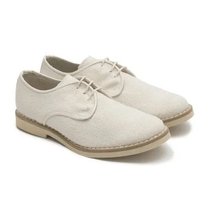 Blucher comunion lino beige chuches