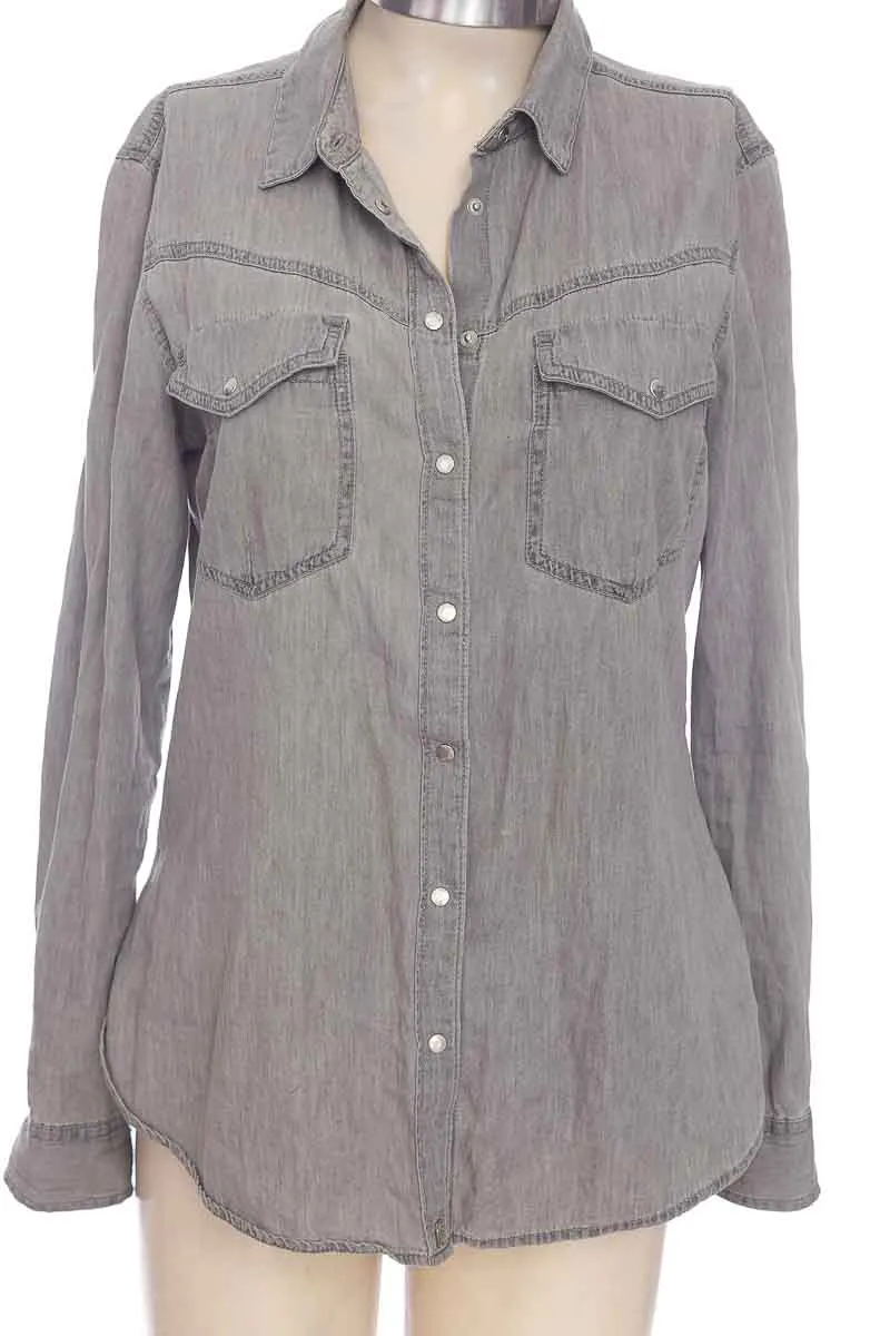 BLUSA COLOR GRIS  ZARA