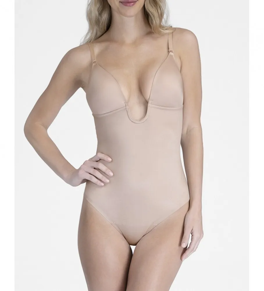 Body Moldeador con Escote en U 10206R champagne beige