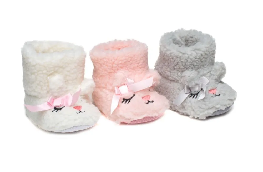Botitas Bebe Gris Modelo Rabbit
