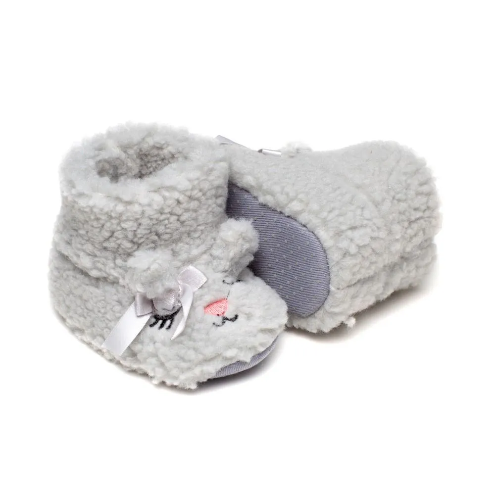 Botitas Bebe Gris Modelo Rabbit