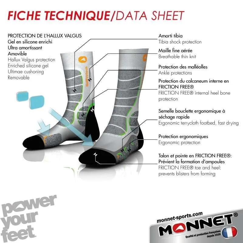 CALCETINES GELPROTECH TREK  MONNET (GRIS)