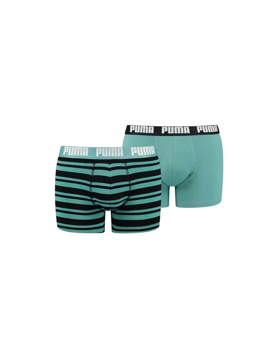 Calzoncillo Puma Heritage Stripe Boxer 2P Hombre Verde