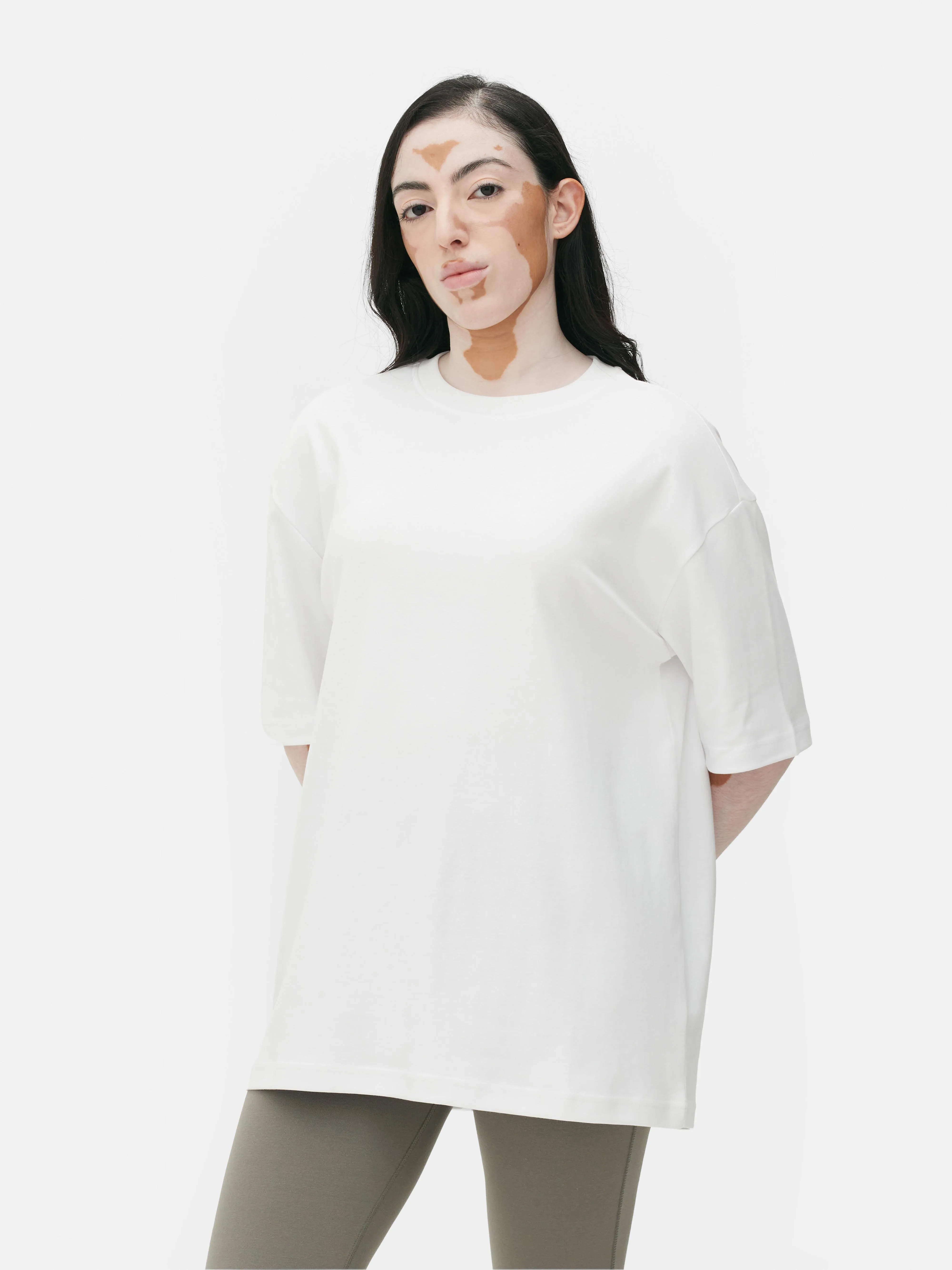 Camiseta básica de punto extragrande