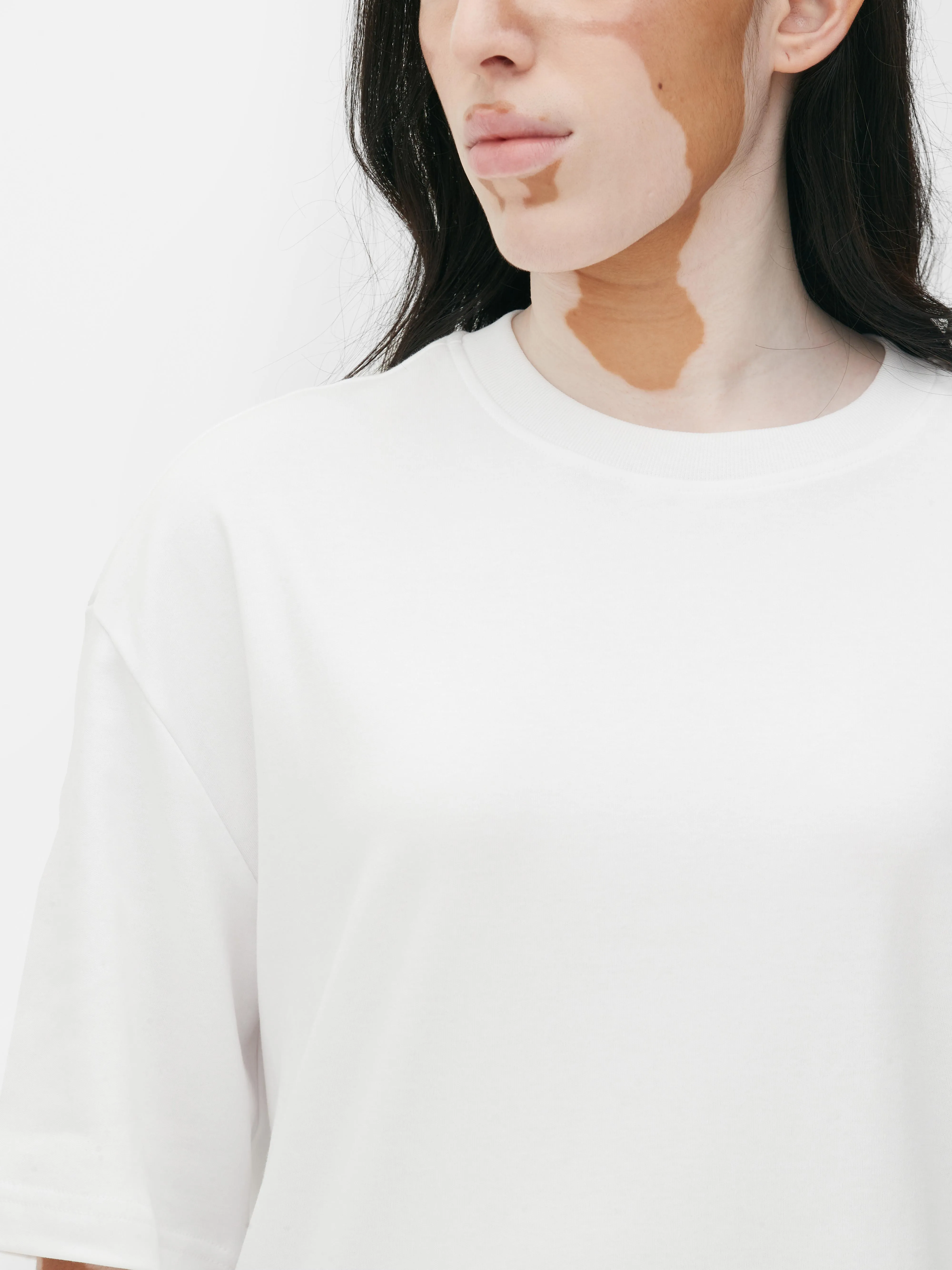 Camiseta básica de punto extragrande