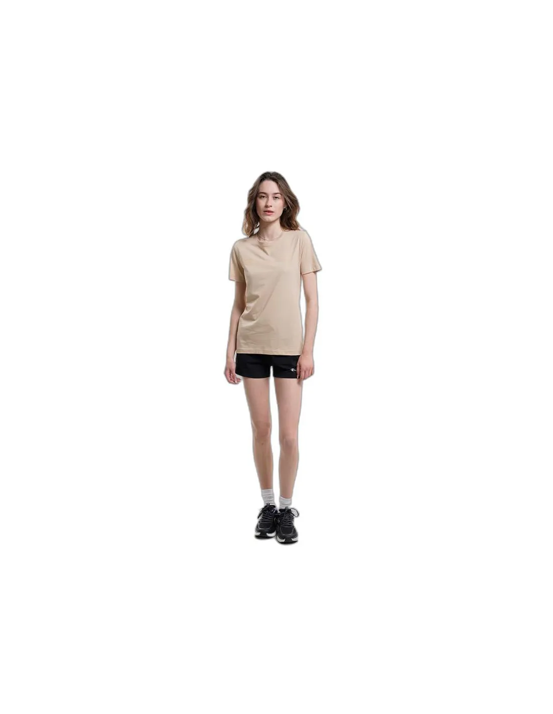 Camiseta Champion Crewneck Beige Mujer
