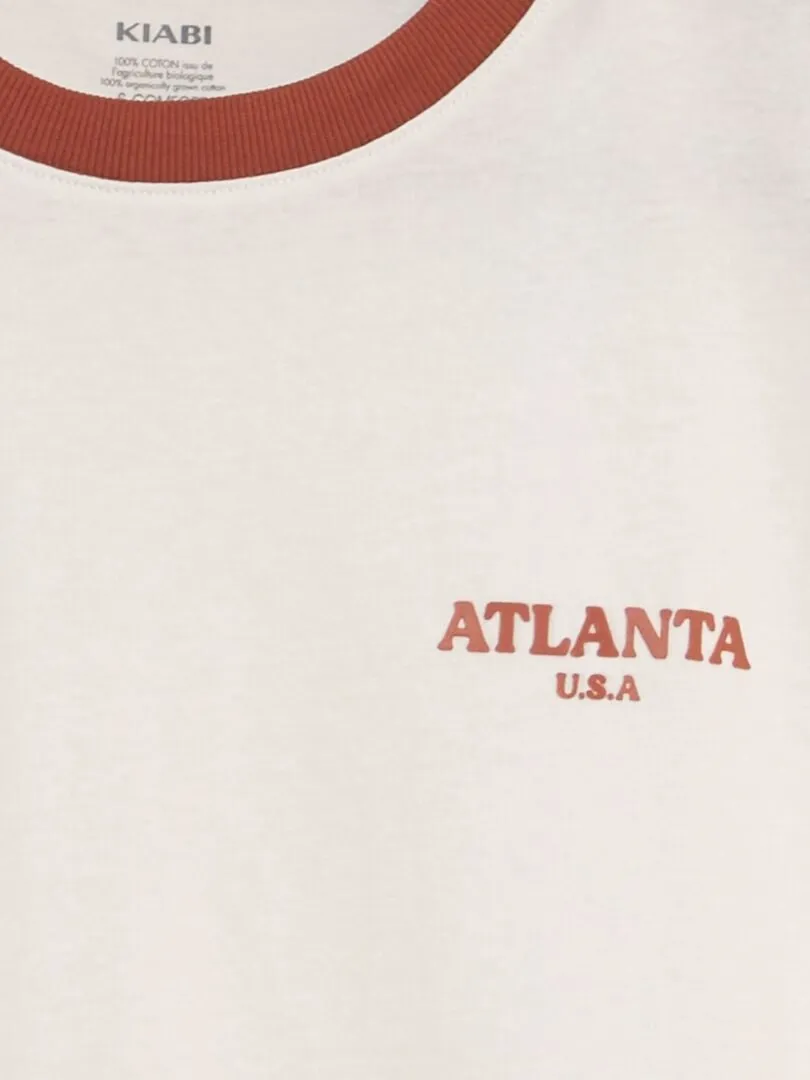 CAMISETA COLORBLOCK CON CUELLO REDONDO  GRIS