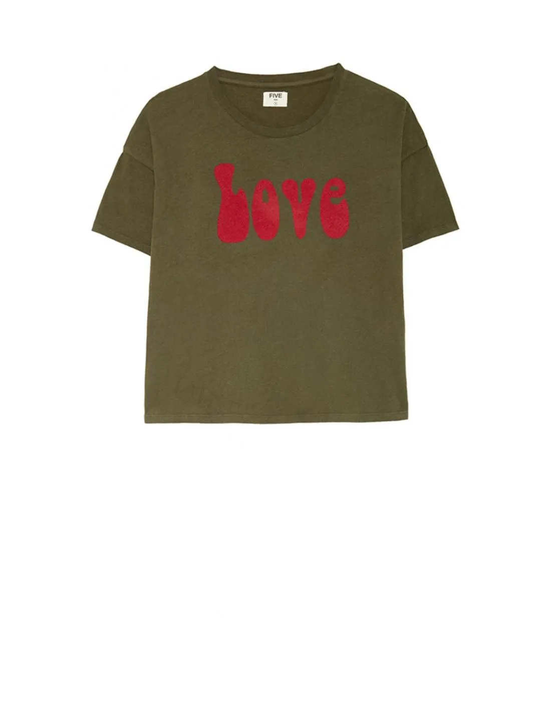 CAMISETA CON ESTAMPADO LOVE KAKI FIVE PARIS