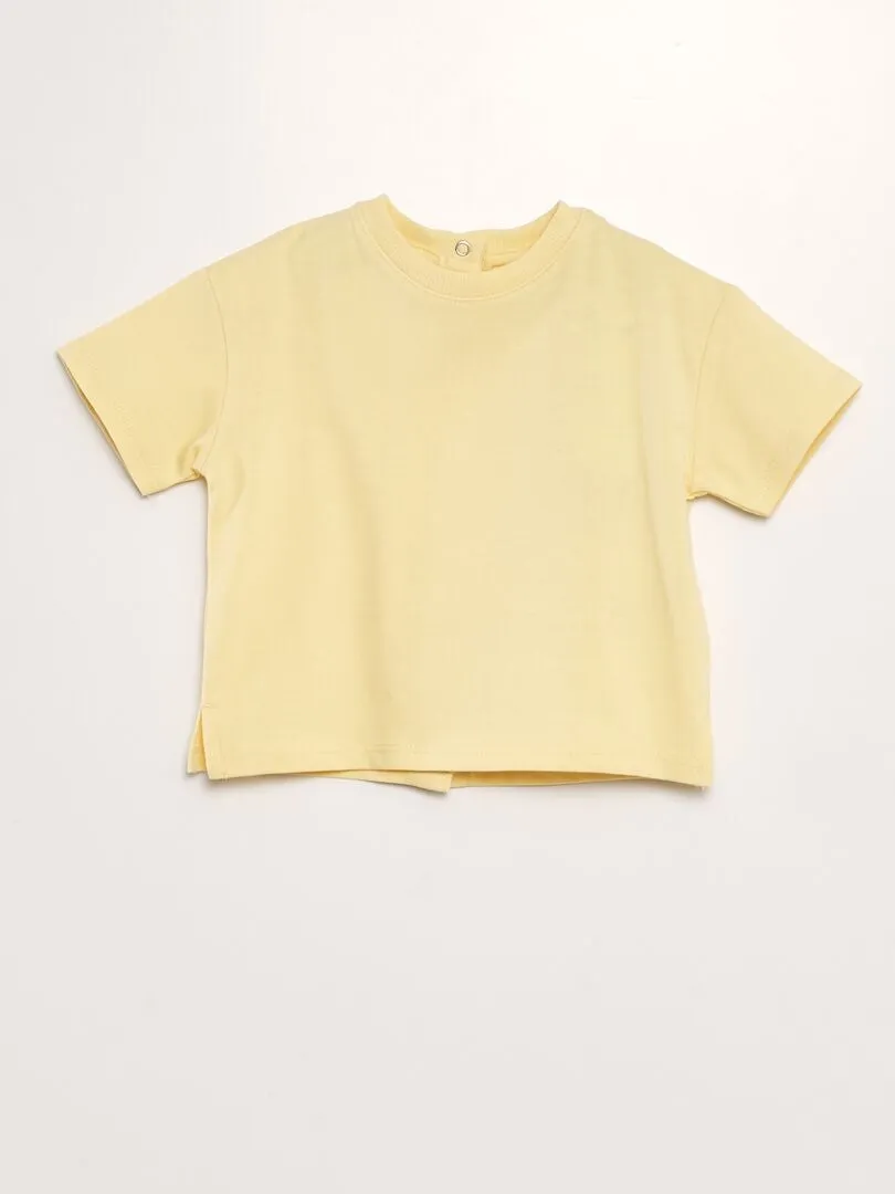 CAMISETA DE ALGODóN CON AUTOMáTICOS EN LA PARTE TRASERA  TOUGH COTTON¿  UNISEX  AMARILLO