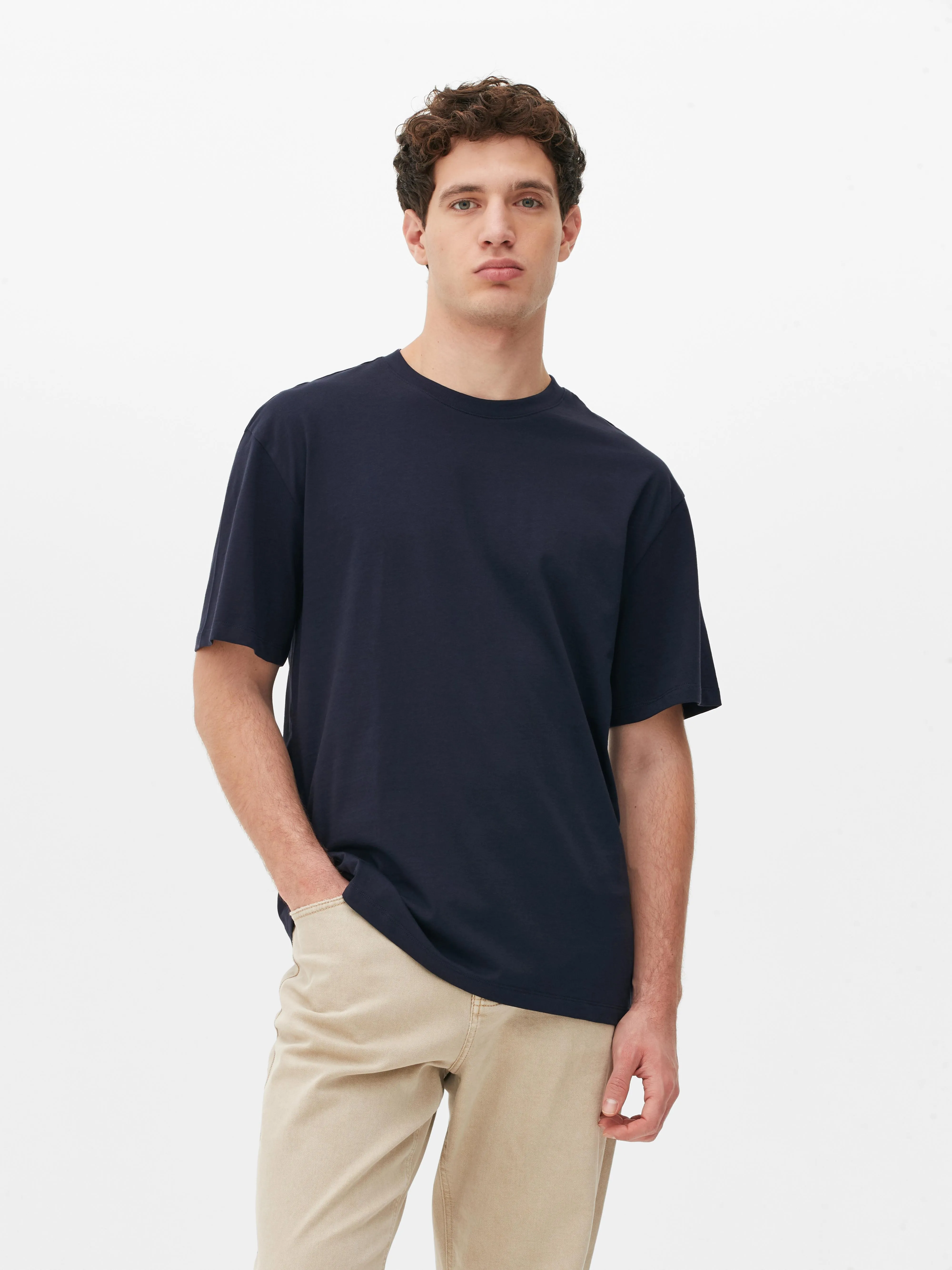 Camiseta de algodón holgada