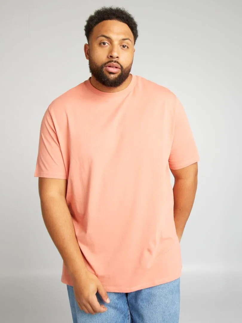 CAMISETA DE ALGODóN PURO  NARANJA