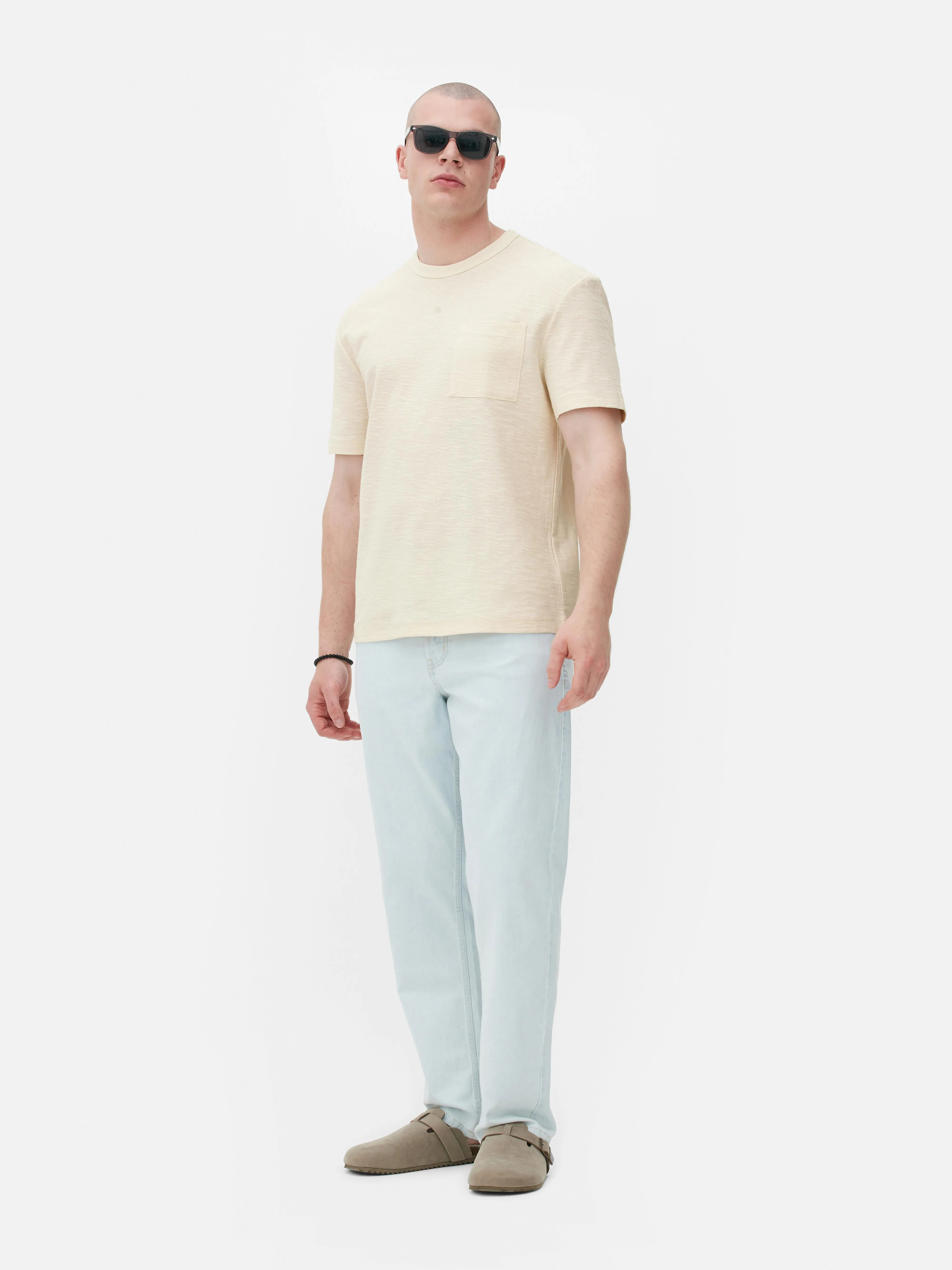 Camiseta de crepé con bolsillo de plastrón
