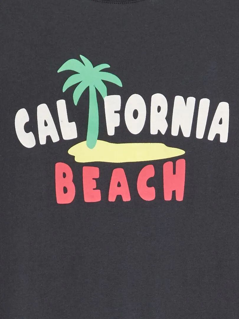 CAMISETA DE PUNTO ESTAMPADA  NEGRO