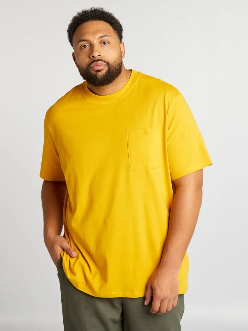 CAMISETA DE PUNTO LISA  AMARILLO