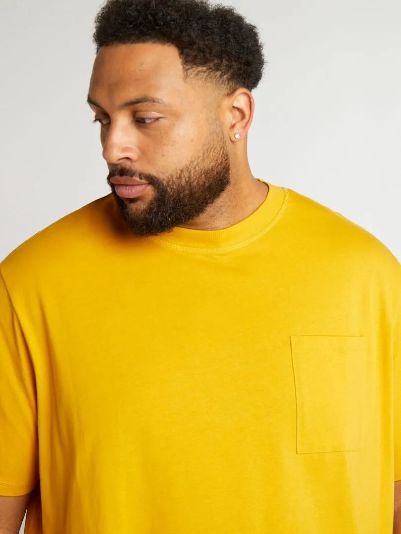 CAMISETA DE PUNTO LISA  AMARILLO