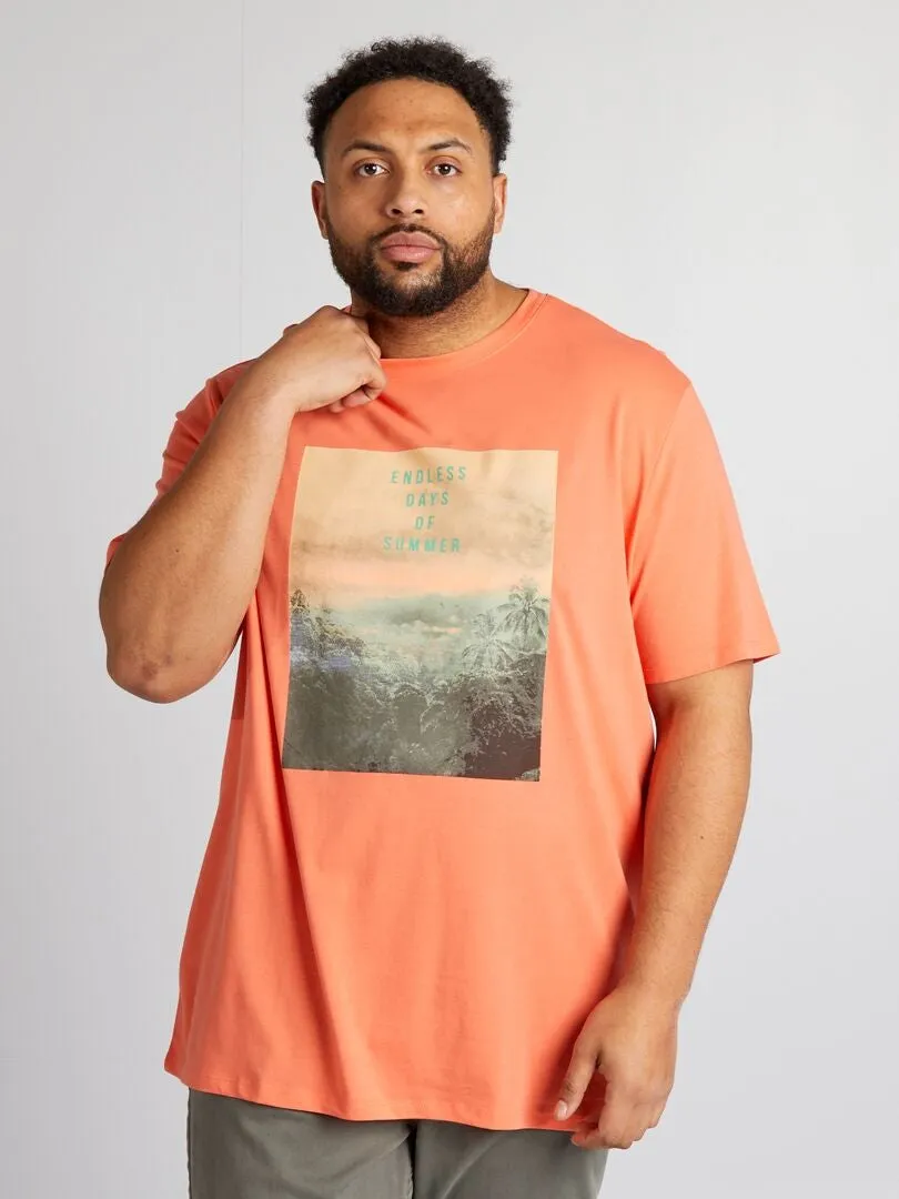 CAMISETA DE PUNTO  NARANJA