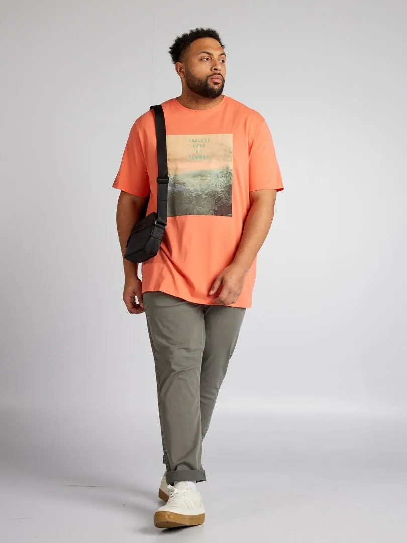 CAMISETA DE PUNTO  NARANJA