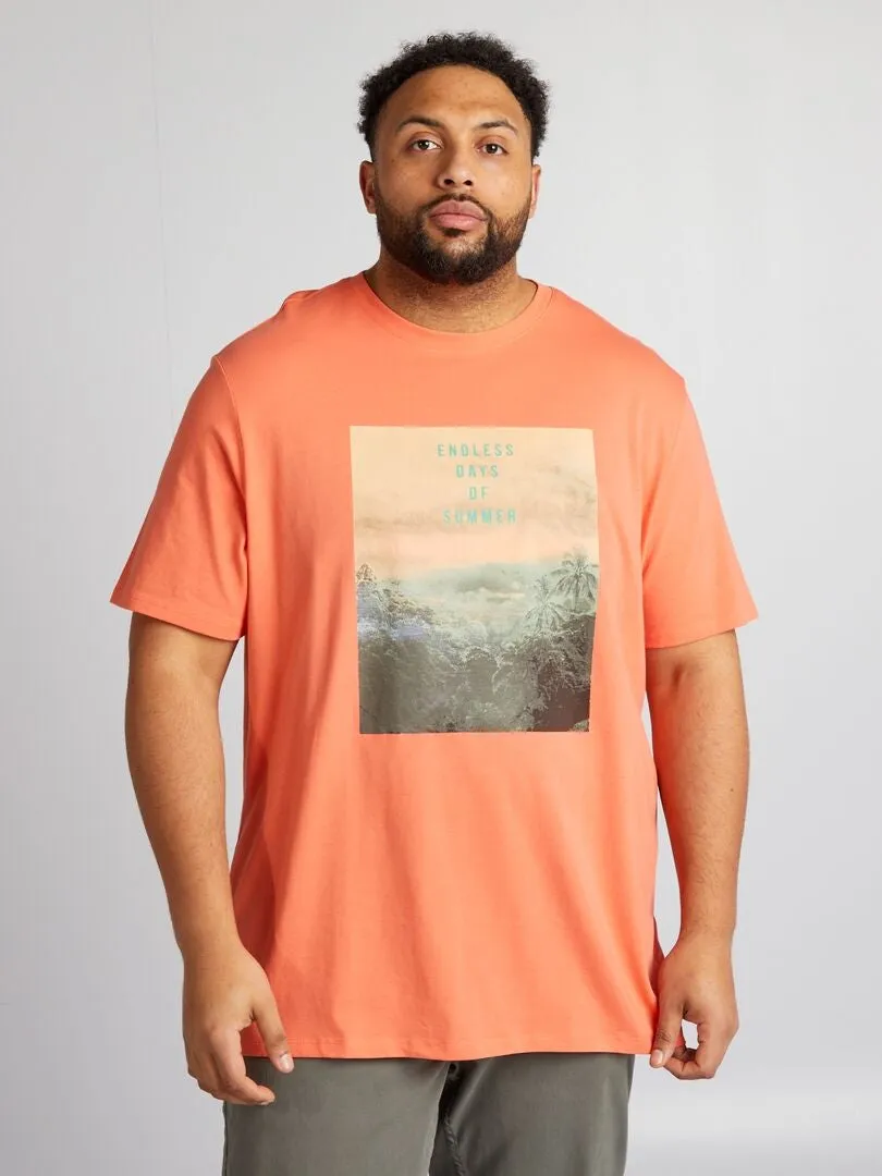 CAMISETA DE PUNTO  NARANJA