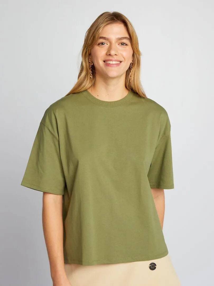 CAMISETA DE PUNTO  VERDE