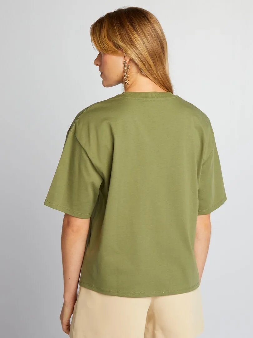CAMISETA DE PUNTO  VERDE
