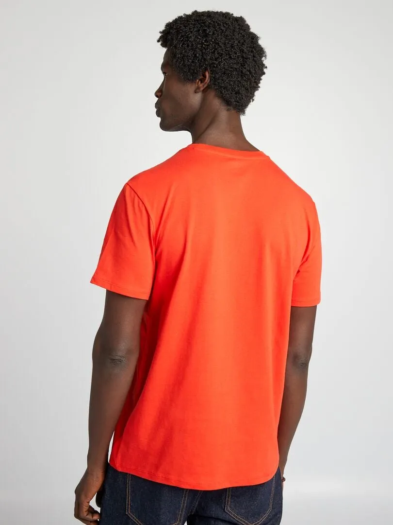 CAMISETA ESTAMPADA DE MANGA CORTA  ROJO