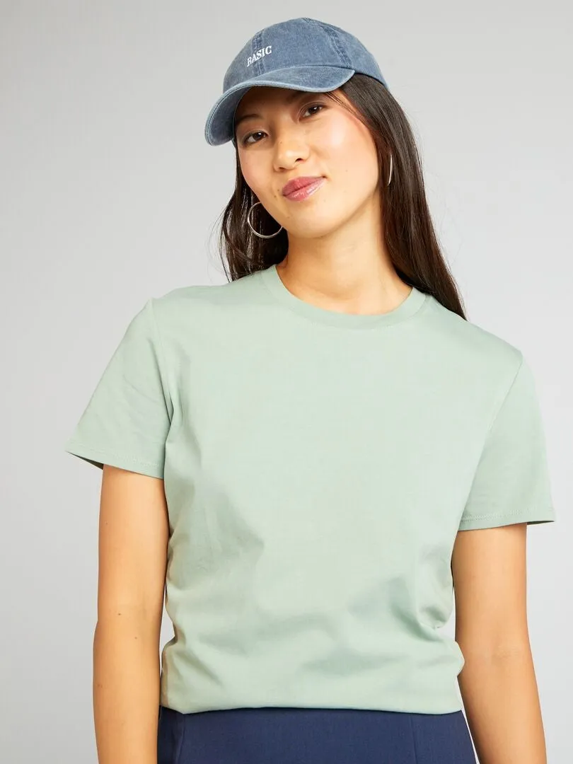 CAMISETA LISA DE PUNTO  VERDE