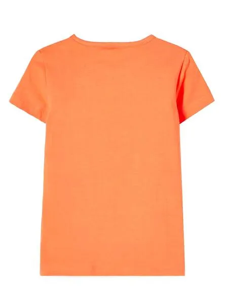 Camiseta Name It Daruna Naranja Para Niña