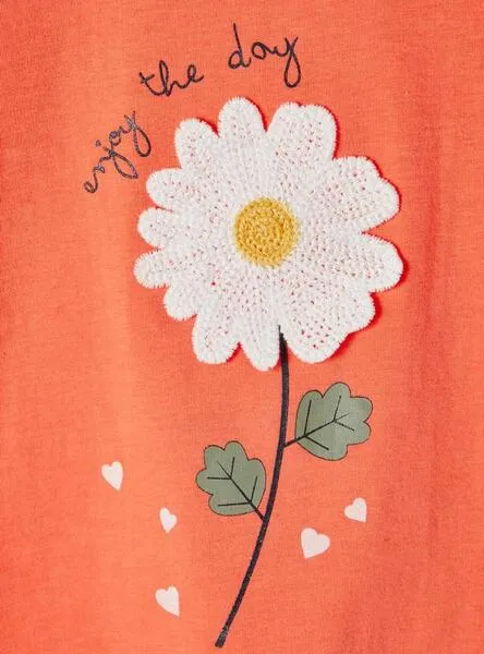 Camiseta Name It Daruna Naranja Para Niña