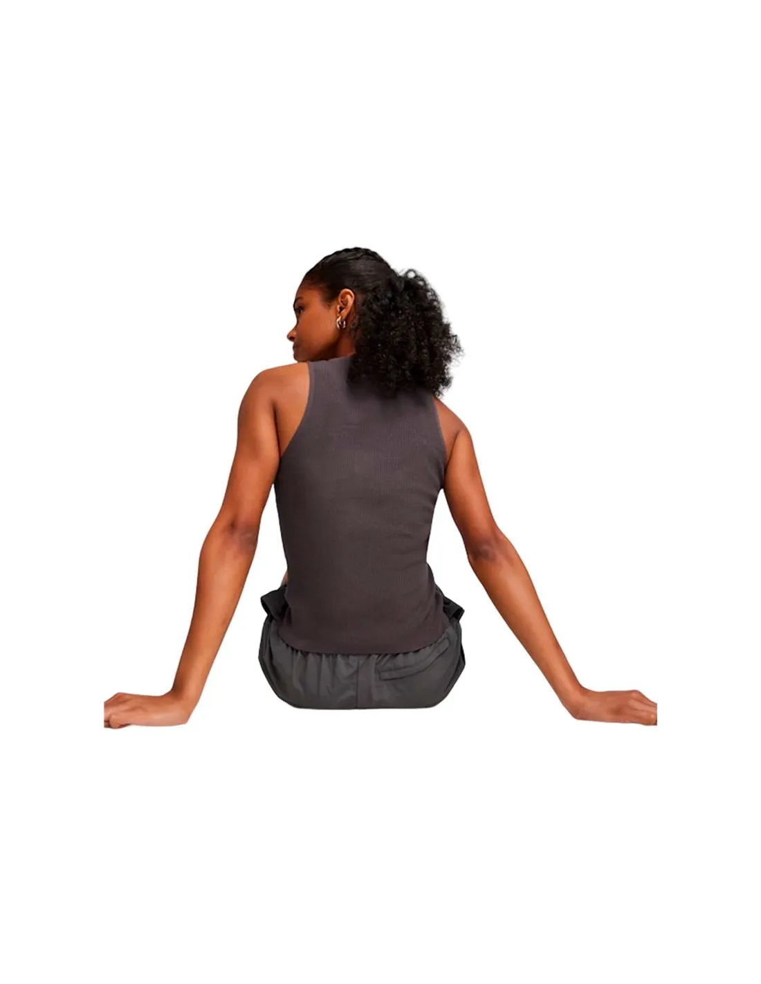 Camiseta Puma YONA Knitted Top Gris Mujer