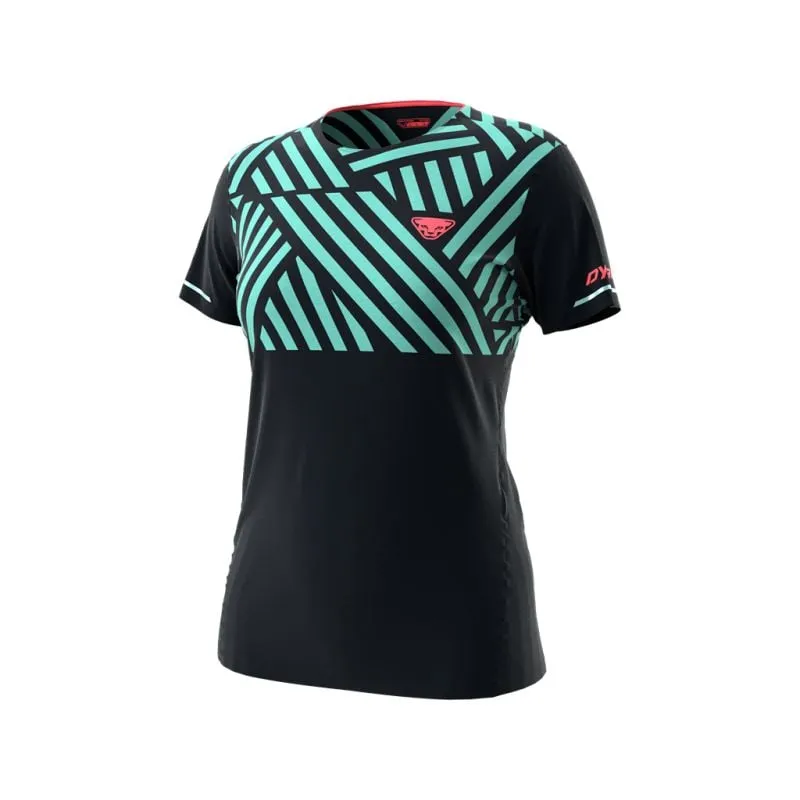 camiseta trail running Dynafit TRAIL GRAPHIC SHIRT (azul marino RAZZLE DAZZLE) mujer